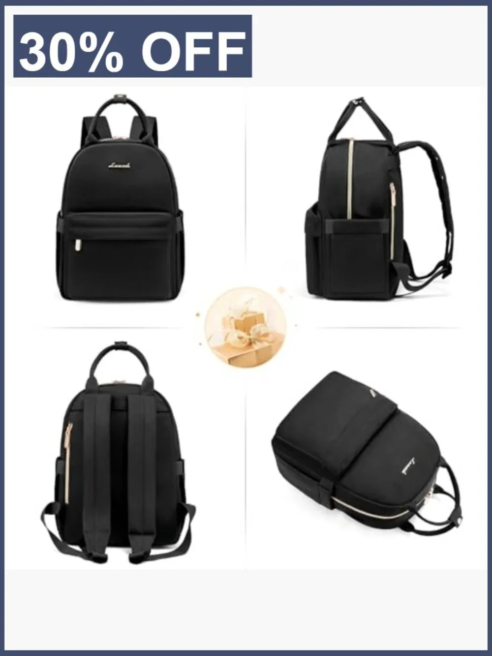 Mini Backpack Purse Women Lightweight Nylon Daypack Travel Work Anti-theft